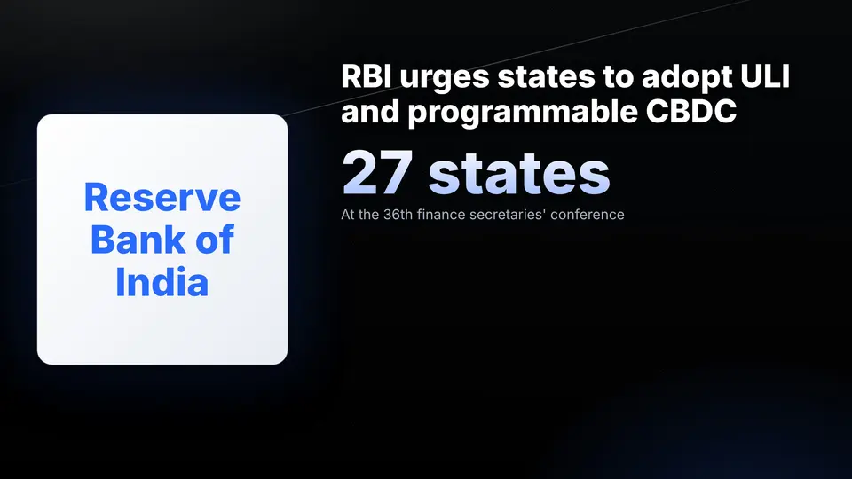 Spectate Media graphic: RBI Governor addresses 27 states and 3 Union Territories at the 36th Conference of State Finance Secretaries