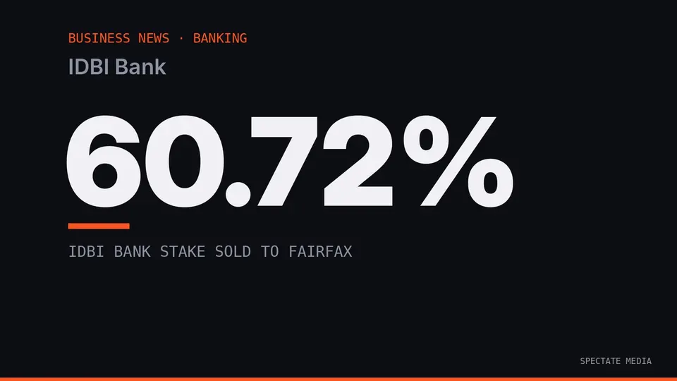 Spectate Media graphic: Fairfax to buy a 60.72% stake in IDBI Bank for ₹52,877 crore at ₹81 per share
